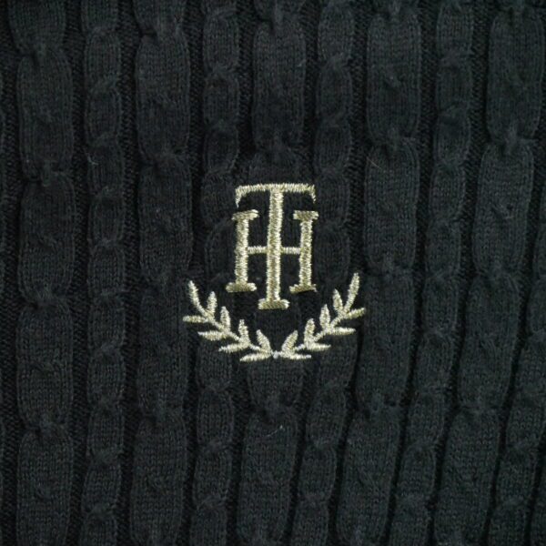 Pull femme manches longues noir Tommy Hilfiger Col Montant QWE3378