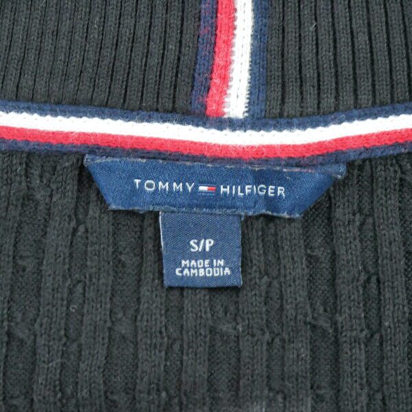Pull femme manches longues noir Tommy Hilfiger Col Montant QWE3378