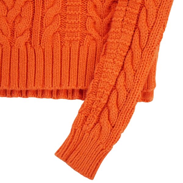 Pull femme manches longues orange Polo Ralph Lauren Col Rond