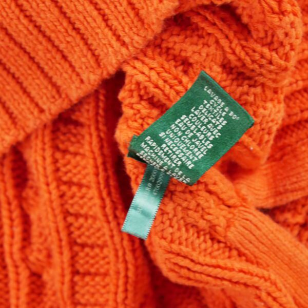Pull femme manches longues orange Polo Ralph Lauren Col Rond