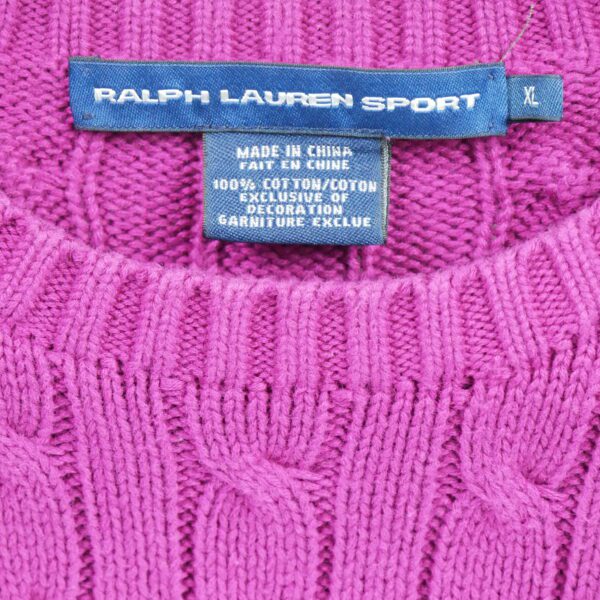 Pull femme manches longues rose Polo Ralph Lauren Col Rond