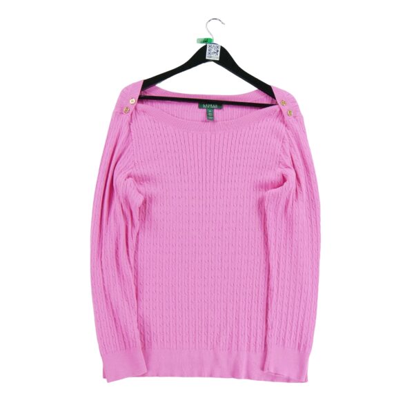 Pull femme manches longues rose Polo Ralph Lauren Col Rond QWE0266