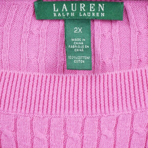 Pull femme manches longues rose Polo Ralph Lauren Col Rond QWE0266
