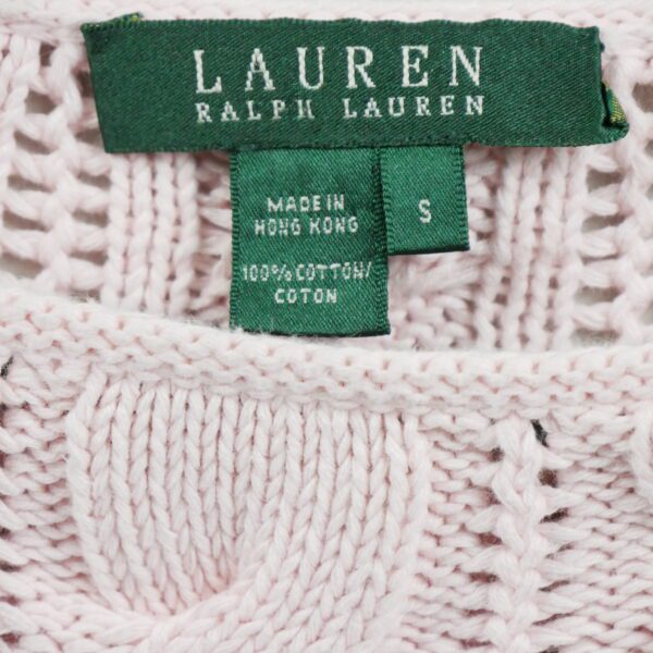 Pull femme manches longues rose Polo Ralph Lauren Col Rond QWE3296
