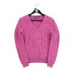 Pull femme manches longues rose Polo Ralph Lauren Col V