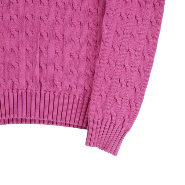 Pull femme manches longues rose Polo Ralph Lauren Col V