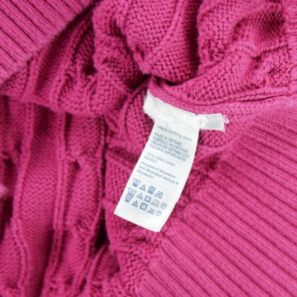 Pull femme manches longues rose Tommy Hilfiger Col V