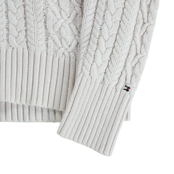 Pull femme manches longues rose Tommy Hilfiger Col V