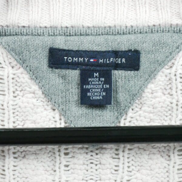 Pull femme manches longues rose Tommy Hilfiger Col V
