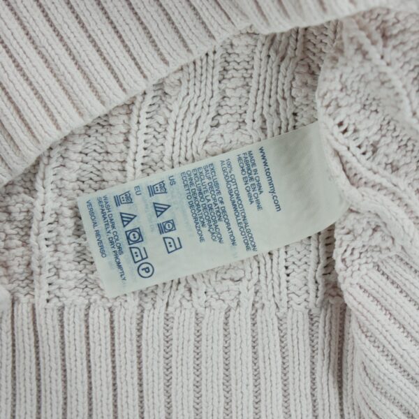 Pull femme manches longues rose Tommy Hilfiger Col V