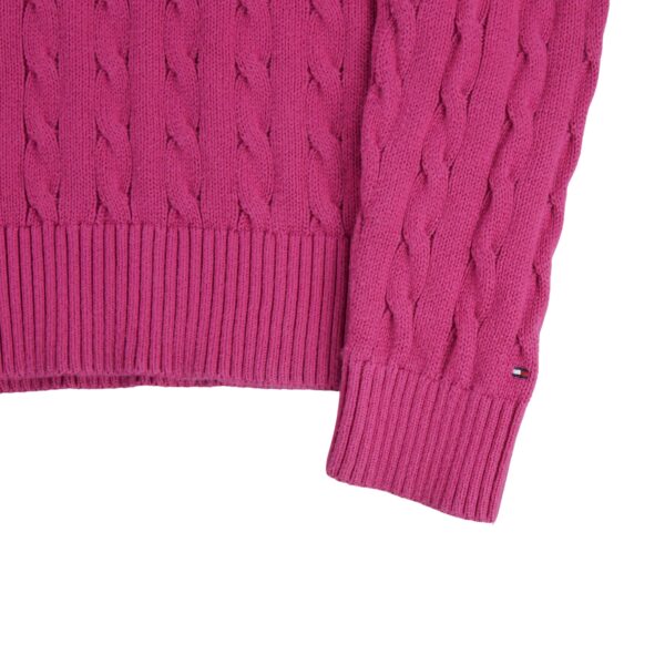 Pull femme manches longues rose Tommy Hilfiger Col V