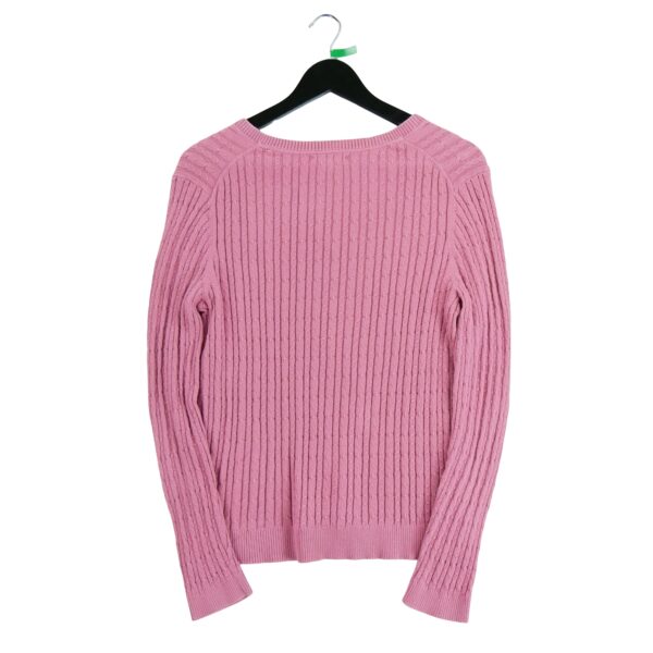 Pull femme manches longues rose Tommy Hilfiger Col V QWE0376