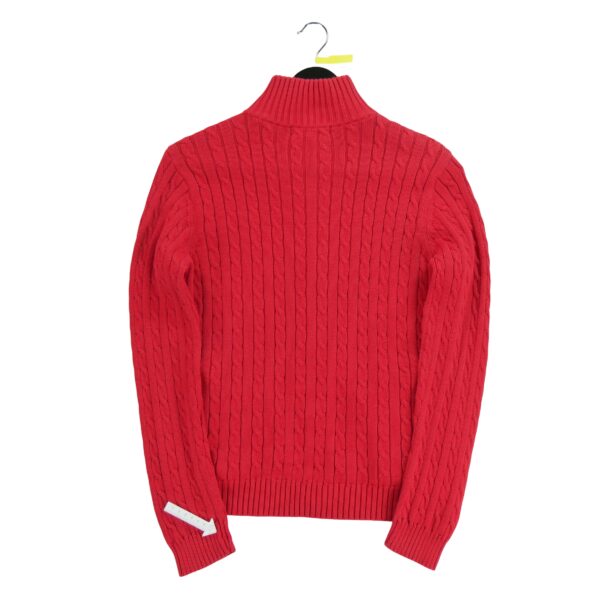 Pull femme manches longues rouge Polo Ralph Lauren Col Montant