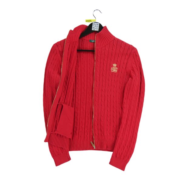 Pull femme manches longues rouge Polo Ralph Lauren Col Montant