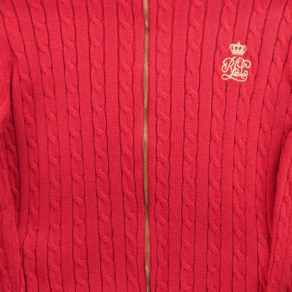 Pull femme manches longues rouge Polo Ralph Lauren Col Montant