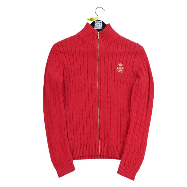Pull femme manches longues rouge Polo Ralph Lauren Col Montant