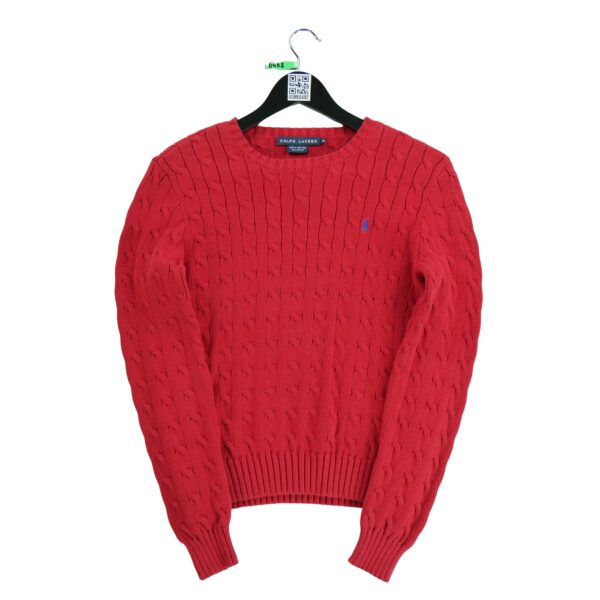 Pull femme manches longues rouge Polo Ralph Lauren Col Rond