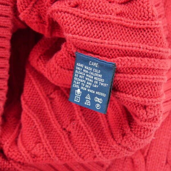 Pull femme manches longues rouge Polo Ralph Lauren Col Rond