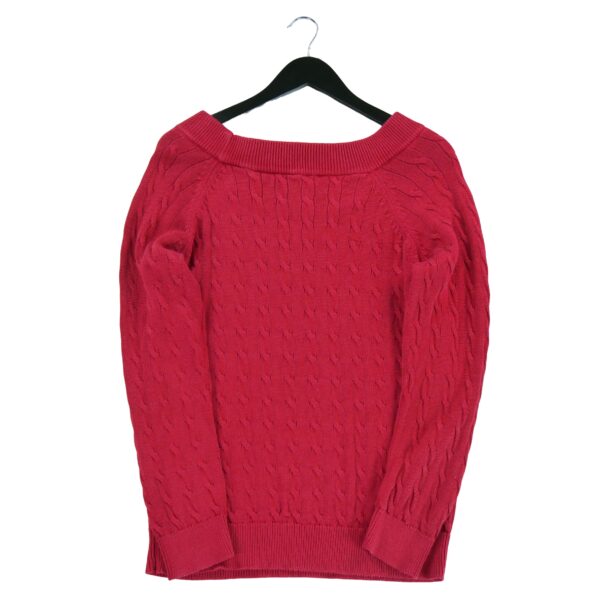 Pull femme manches longues rouge Polo Ralph Lauren Col Rond QWE3332
