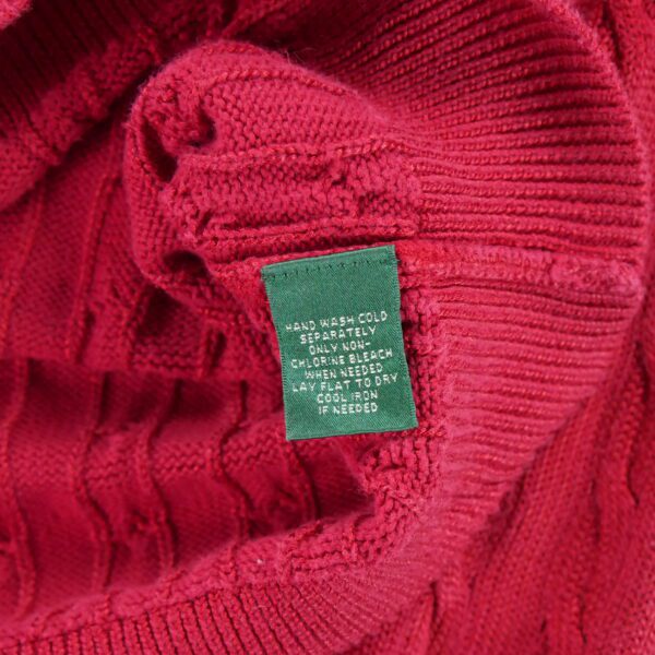 Pull femme manches longues rouge Polo Ralph Lauren Col Rond QWE3332