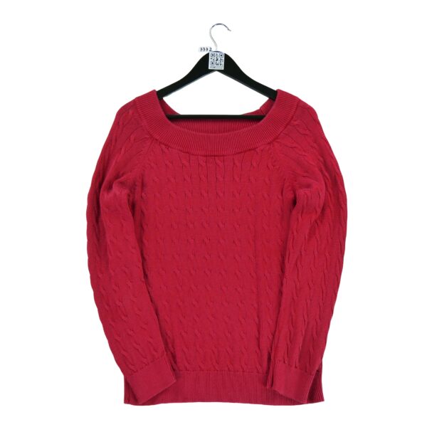 Pull femme manches longues rouge Polo Ralph Lauren Col Rond QWE3332