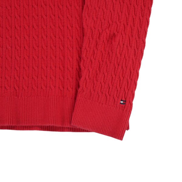 Pull femme manches longues rouge Tommy Hilfiger Col Rond