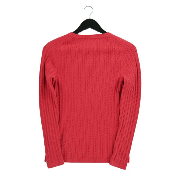 Pull femme manches longues rouge Tommy Hilfiger Col V QWE3325