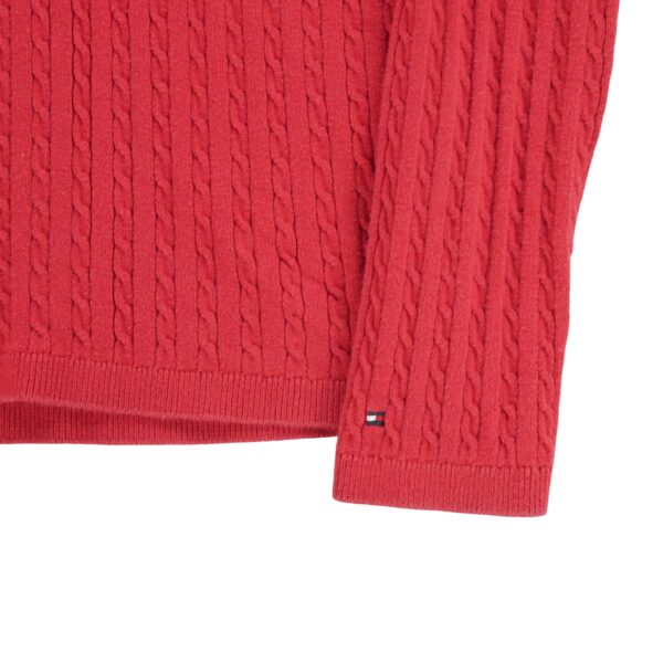 Pull femme manches longues rouge Tommy Hilfiger Col V QWE3325