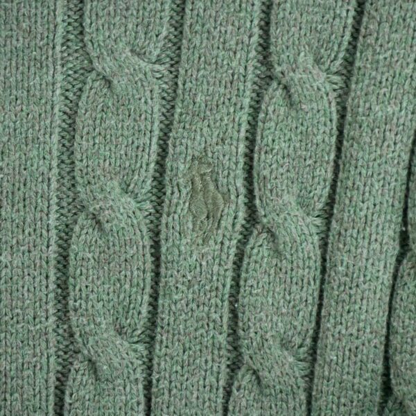 Pull femme manches longues vert Polo Ralph Lauren Col Rond QWE0399