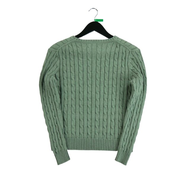 Pull femme manches longues vert Polo Ralph Lauren Col Rond QWE0399
