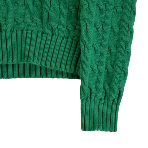 Pull femme manches longues vert Polo Ralph Lauren Col Rond QWE3765