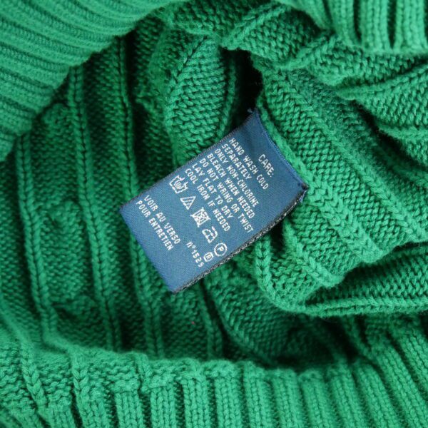 Pull femme manches longues vert Polo Ralph Lauren Col Rond QWE3765