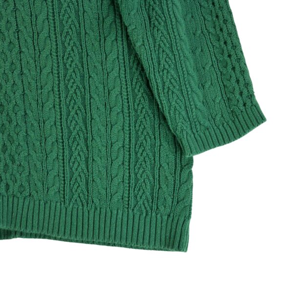 Pull femme manches longues vert Tommy Hilfiger Col Rond