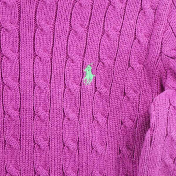 Pull femme manches longues violet Polo Ralph Lauren Col Rond QWE3265