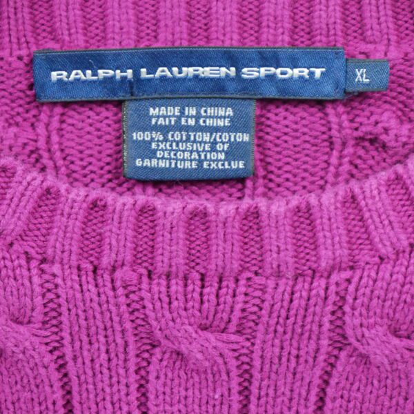 Pull femme manches longues violet Polo Ralph Lauren Col Rond QWE3265