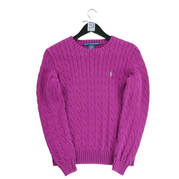 Pull femme manches longues violet Polo Ralph Lauren Col Rond QWE3265