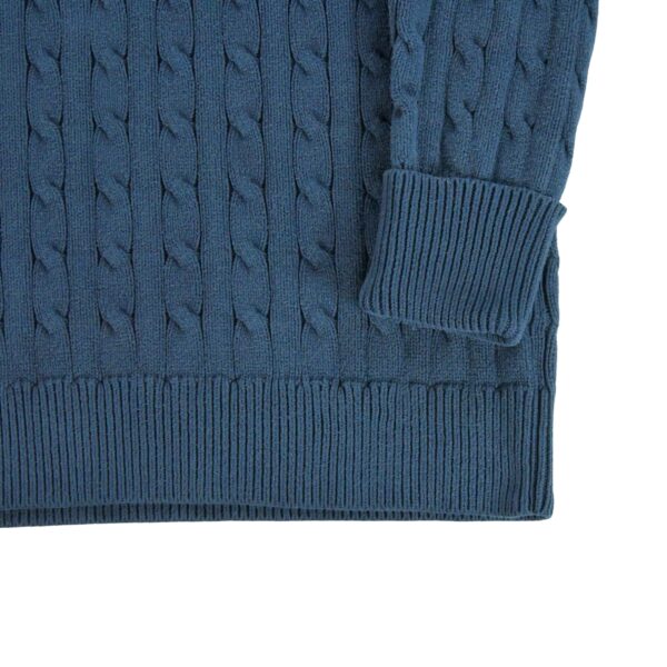 Pull homme manches longues marine Polo Ralph Lauren Col Roule