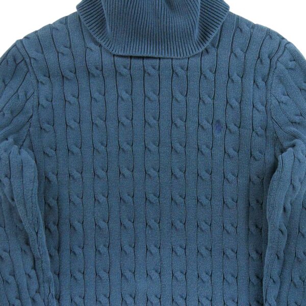 Pull homme manches longues marine Polo Ralph Lauren Col Roule