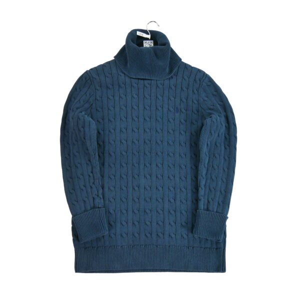 Pull homme manches longues marine Polo Ralph Lauren Col Roule