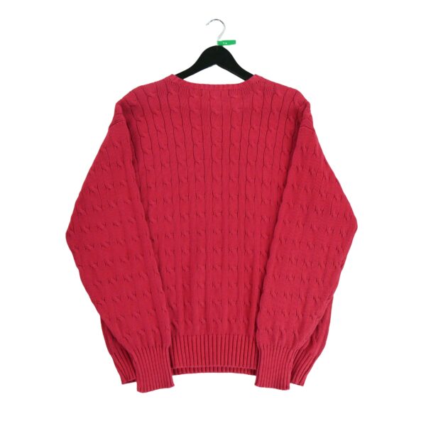Pull homme manches longues rouge Polo Ralph Lauren Col Rond QWE0613