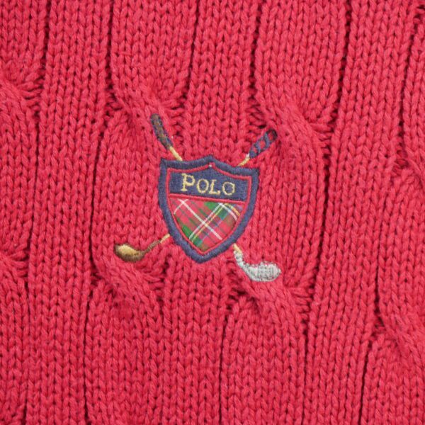Pull homme manches longues rouge Polo Ralph Lauren Col Rond QWE0613
