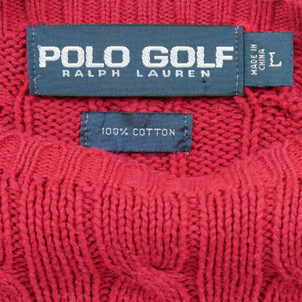 Pull homme manches longues rouge Polo Ralph Lauren Col Rond QWE0613