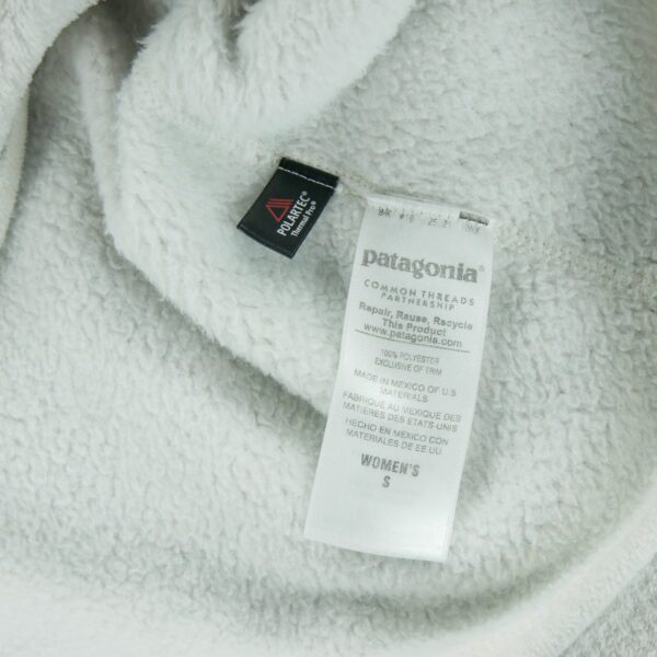 Pull polaires femme manches longues blanc Patagonia Col Montant