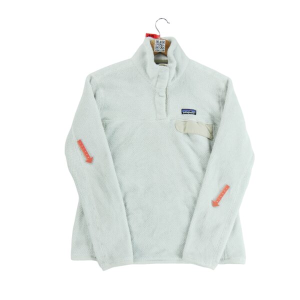 Pull polaires femme manches longues blanc Patagonia Col Montant