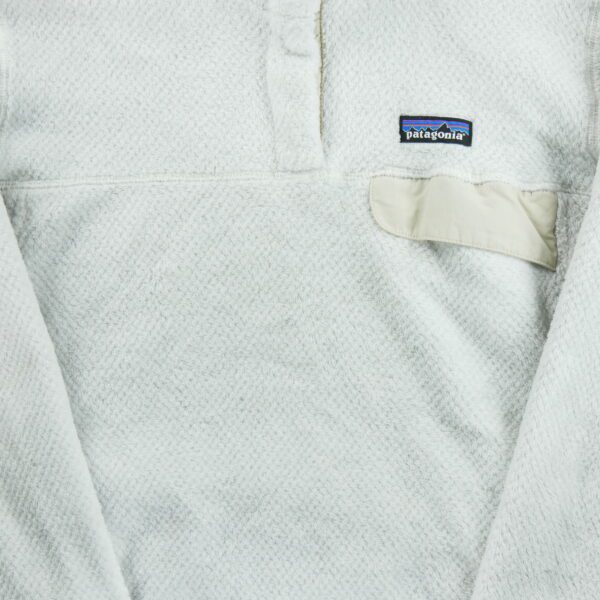 Pull polaires femme manches longues blanc Patagonia Col Montant