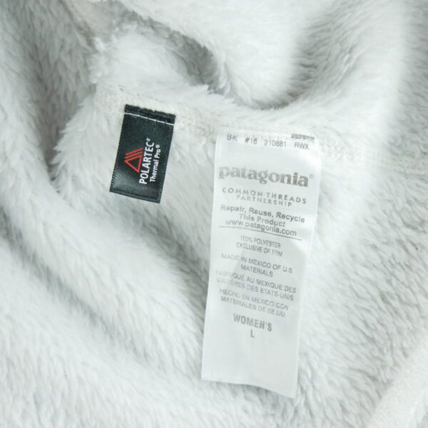 Pull polaires femme manches longues blanc Patagonia Col Montant