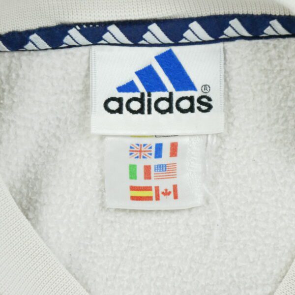 Pull polaires homme manches longues blanc Adidas Col Rond