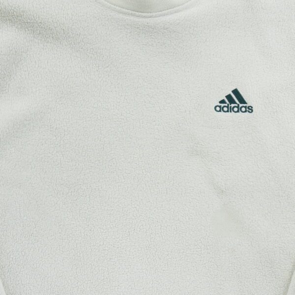 Pull polaires homme manches longues blanc Adidas Col Rond