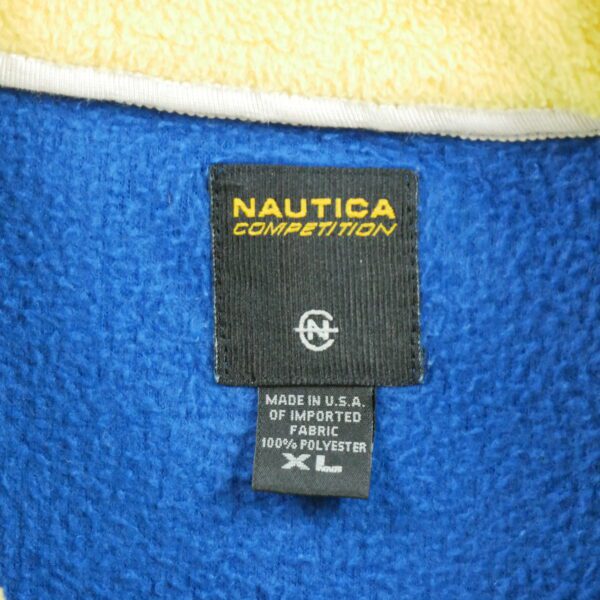 Pull polaires homme manches longues bleu Nautica Motif brode Col Montant