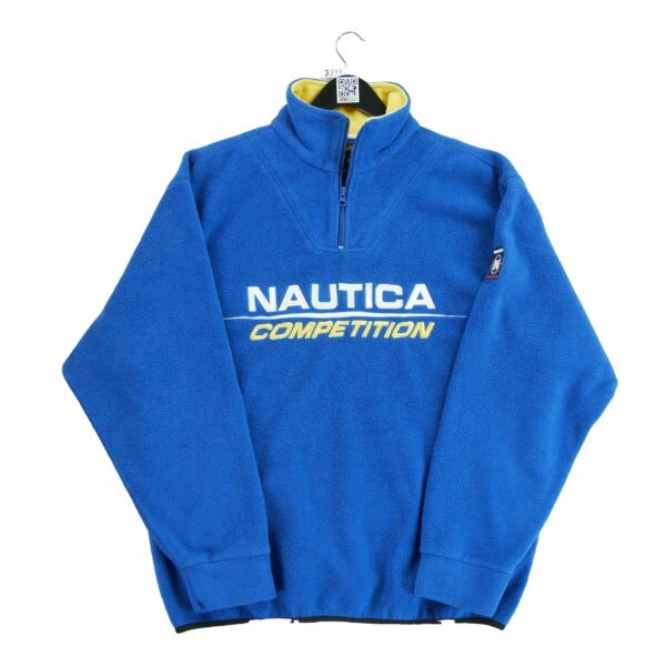 Pull polaires homme manches longues bleu Nautica Motif brode Col Montant